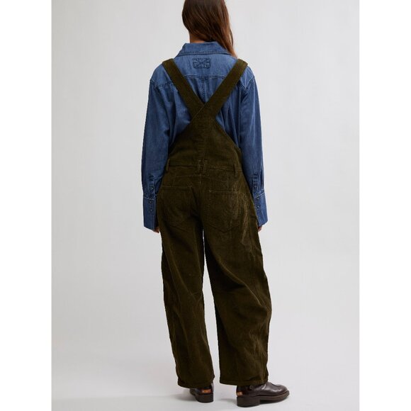 Free People Fig Green Corduroy Jumpsuit - Picture 6 of 8